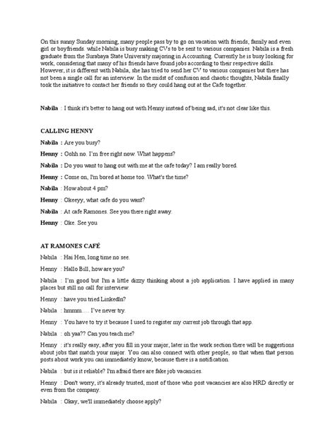 teks skenario drama bahasa inggris