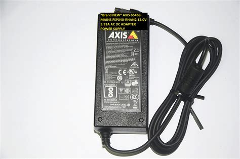 Brand New Ac Dc Adapter Axis Mains Fsp Rhan V A