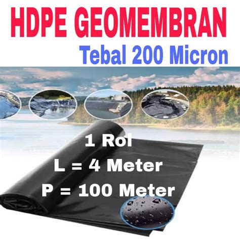 Jual Rol Terpal Tambak Hdpe Geomembran X Meter Tebal Micron