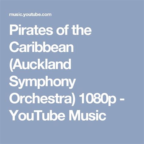 Pirates of the Caribbean (Auckland Symphony Orchestra) 1080p - YouTube ...