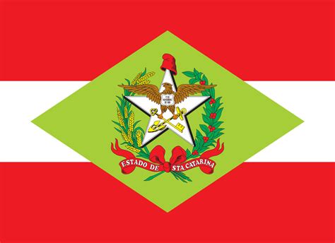 Santa Catarina Flag State Of Brazil Vector Illustration 12680009