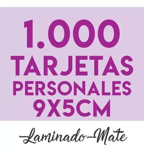 Tarjetas Personales X Full Color Doble Faz Lam Mate En Venta En