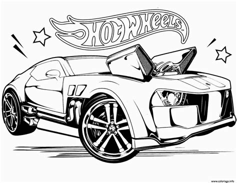 Coloriage Hot Wheels Voiture Rapide Dessin Hot Wheels Imprimer