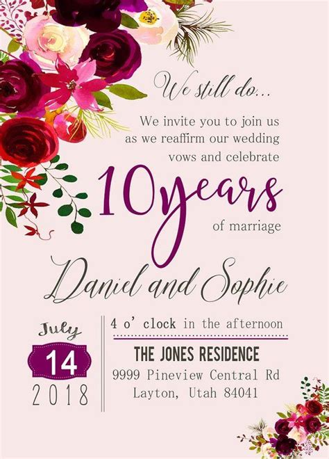 Custom Wedding Anniversary Invitations ~ KipoKG - Wedding