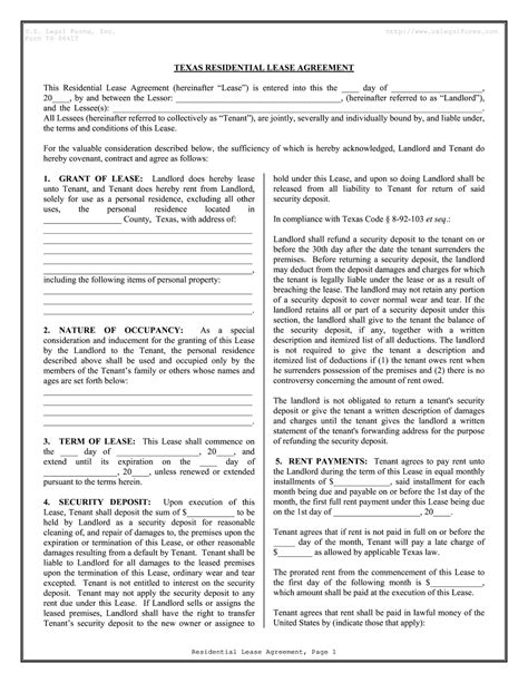 Manage Documents Using Our Editable Form For Texas Residential Lease Agreement Form