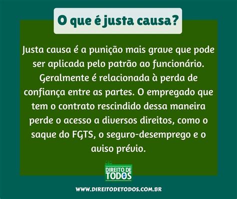 Justa causa tudo o que empregado e patrão precisam saber