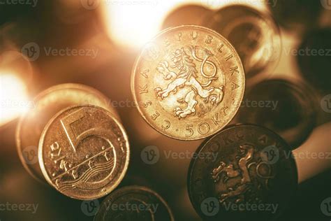 Czech Koruna Coins Closeup 24629674 Stock Photo at Vecteezy