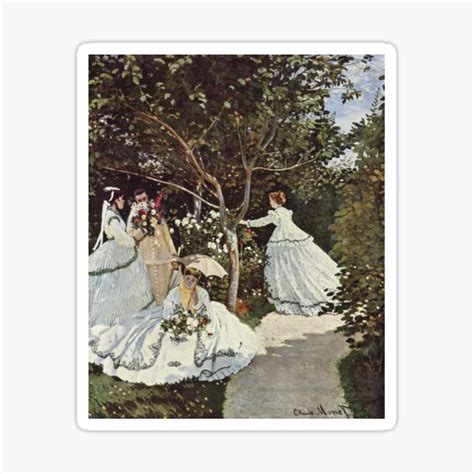 "Women In The Garden Painting By Claude Monet" Sticker for Sale by ...