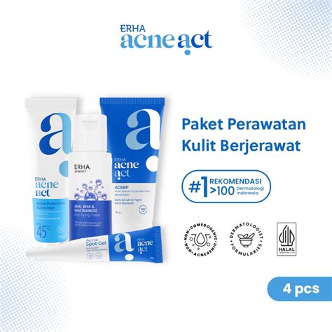 Jual ERHA Bundle Acneact Acne Care Lab Series Paket Perawatan Kulit