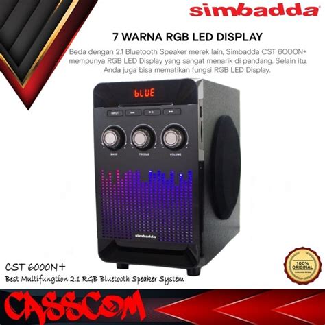 Jual Simbadda Cst 6000N 2 1 Rgb Multimedia Bass Bluetooth Speaker