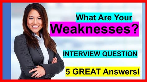 What Are Your Weaknesses Interview Question 5 Sample Answers Youtube