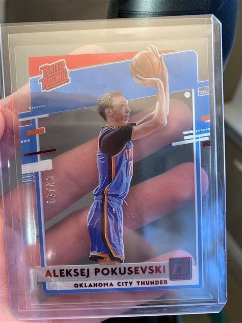 Clearly Donruss Aleksej Pokusevski Red Rated Rookie Rc Ebay