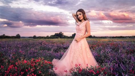 Sergey Shatskov Flowers Dress 500px Women Model Women Outdoors