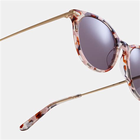 Lily Metal Temple Sakura Round Combi Sunglasses Ace And Tate