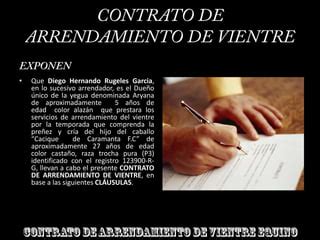 Contrato De Arrendamiento De Contrato Ppt