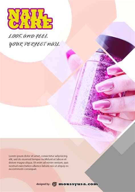 modern nail salon flyer template sample | Mous Syusa