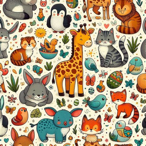 Doodle Animals Pattern PSD, 400+ High Quality Free PSD Templates for ...