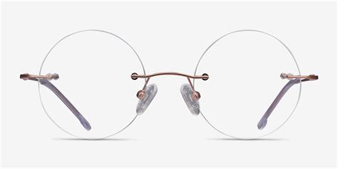 Altus Round Rose Gold Rimless Eyeglasses Eyebuydirect Canada