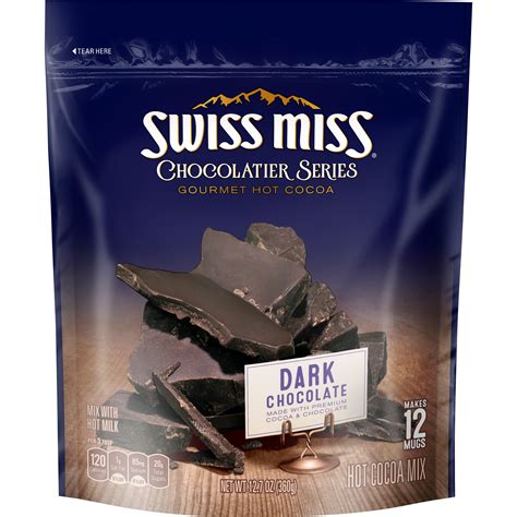 Swiss Miss Chocolatier Series Dark Chocolate Gourmet Hot Cocoa Mix 12 7 Oz