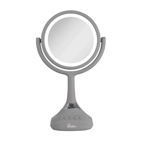 LED Rotating Mirror with Bluetooth Speaker and USB Charger Port