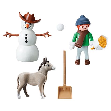 Playmobil Spirit Riding Free Snow Time With Snips And Senor Carrots