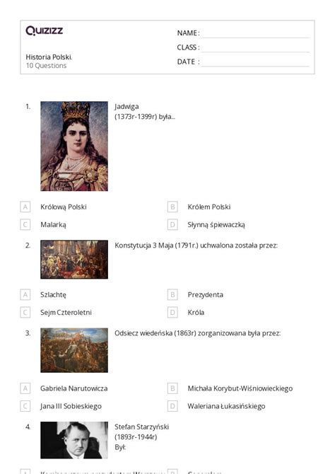 Ponad Historia Arkuszy Roboczych Dla Klasa W Quizizz Darmowe I