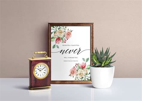 Scripture Wall Art Bible Verse Wall Art Bible Quote Wall Art Hand Lettered Floral Nursery ...