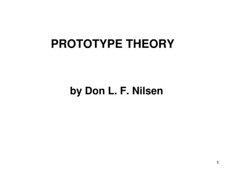 prototype theory powerpoint    id