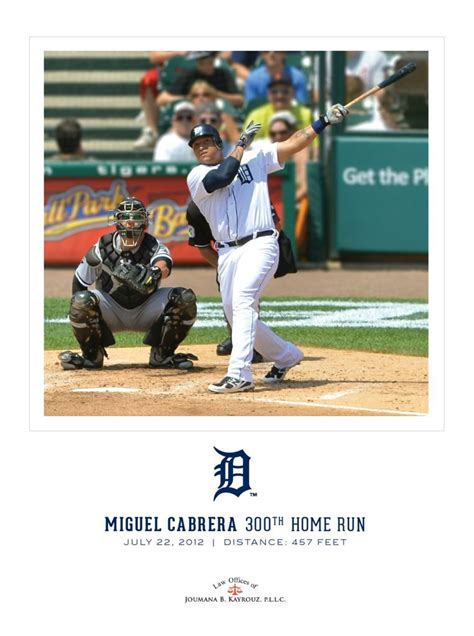 Miguel Cabrera hit his 300th home run on July 22, 2012. | Detroit ...