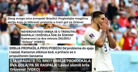 Srpski mediji nakon šokantnog remija s Kamerunom 24sata