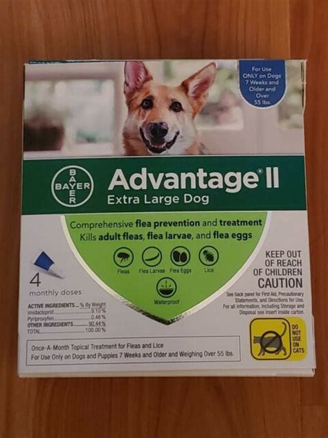 Bayer Advantage Ii Flea Drops For Extra Large Dogs 6 Pack For Sale