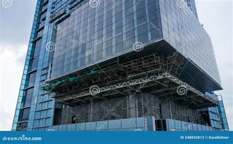 Close Up Of High Rise Buildings Under Construction Exterior