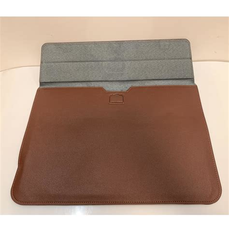 For Macbook Air 13 11 Pro 12 15 PU Leather Laptop Bag Laptop Case