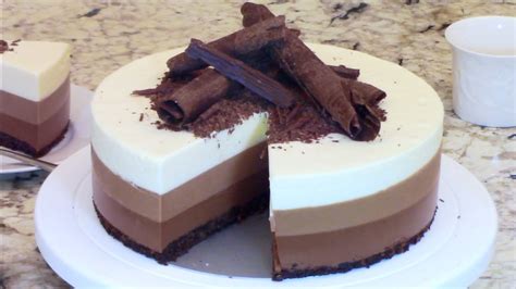 Triple Layer Chocolate Mousse Cake No Bake And Super Easy To Make