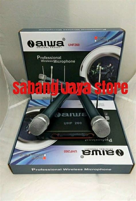 Jual Mic Wireless Aiwa UHF 260 H H Double Mic Di Seller Sukarame Store