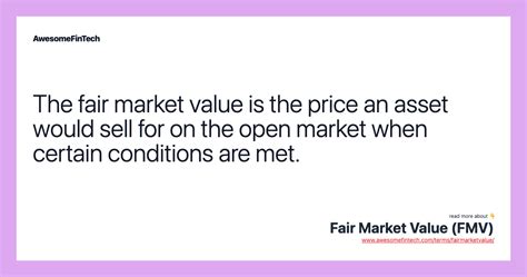 Fair Market Value Fmv Awesomefintech Blog