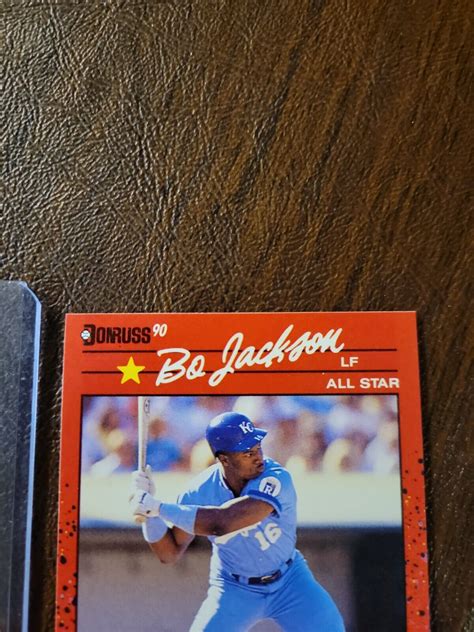 Donruss Bo Jackson Double Error Card No Inc Dot No Tm On