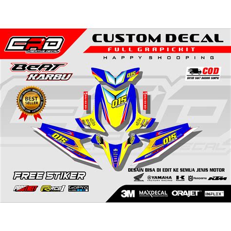 Jual Decal Beat Karbu Road Race Desain Terbaru Shopee Indonesia