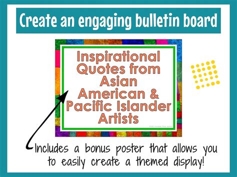 AAPI Heritage Month Posters for Art Classroom With Inspirational Quotes From Asian American ...