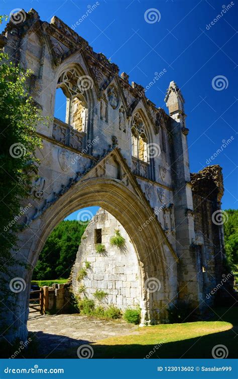 North Yorkshire Landmarks - Kirkham Priory Stock Photo - Image of arms ...