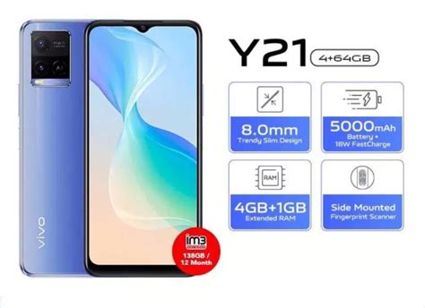 Spesifikasi Dan Harga Ponsel Vivo Y21 Vivo Indonesia 41 Off