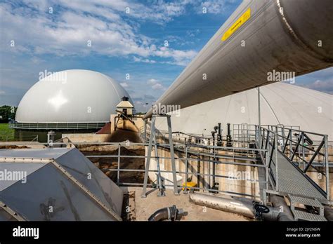 Biogas Plant Gas Storage With Dome Fermenter Tanks For The