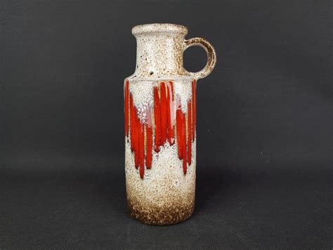 Vintage SCHEURICH KERAMIK Fat Lava Vase With Lora Decor 401 20 West