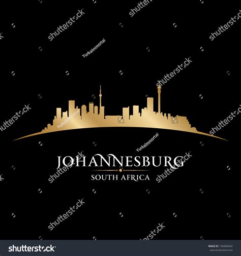 Johannesburg South Africa City Skyline Silhouette Stock Vector (Royalty ...