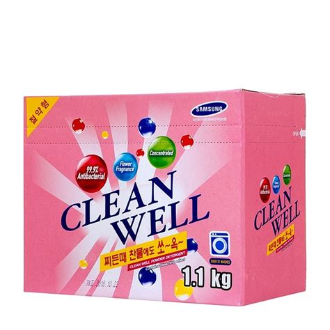 Стиральный порошок Clean Well Powder Detergent Strawberry Melon (1100 г ...