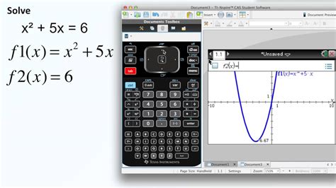 Solve Quadratic Equation Using Ti Nspire Youtube