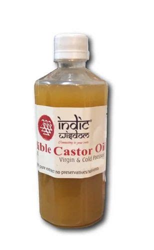 Indic Wisdom 500ml Cold Pressed Castor Oil Packaging Type Bottle At