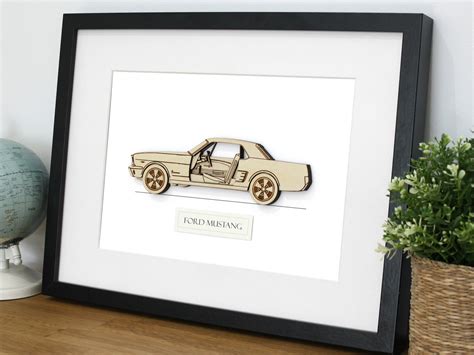 Classic Ford Mustang Art | Mustang Hardtop Gifts | Laser Cut Wood – Simply Cut Art