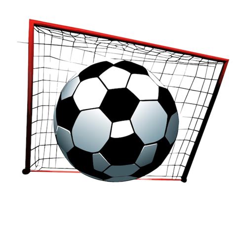 Premium Vector Soccer Football Ball In Goal Net