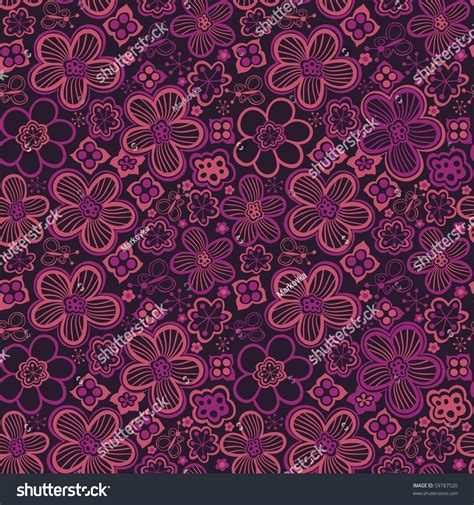 Seamless Texture Flowers Floral Pattern Stock Illustration 59787520